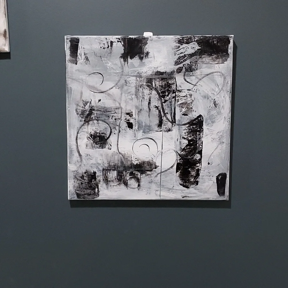 Black and White abstract 14x14